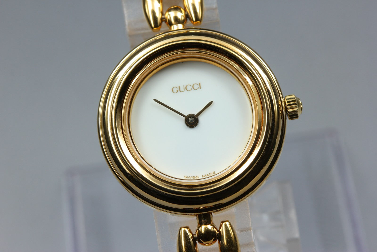 [Overhauled] Gucci Change Bezel 11/12.2 Gold  Women's Quartz Watch Vintage Box