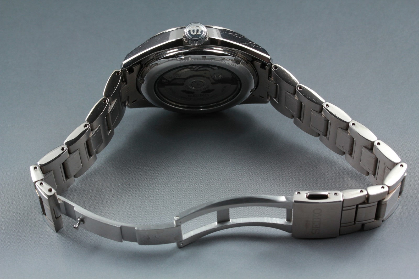 Exc+5* SEIKO Presage 6R15-03P0 Automatic Black Dial Boy's Watch 40mm JAPAN