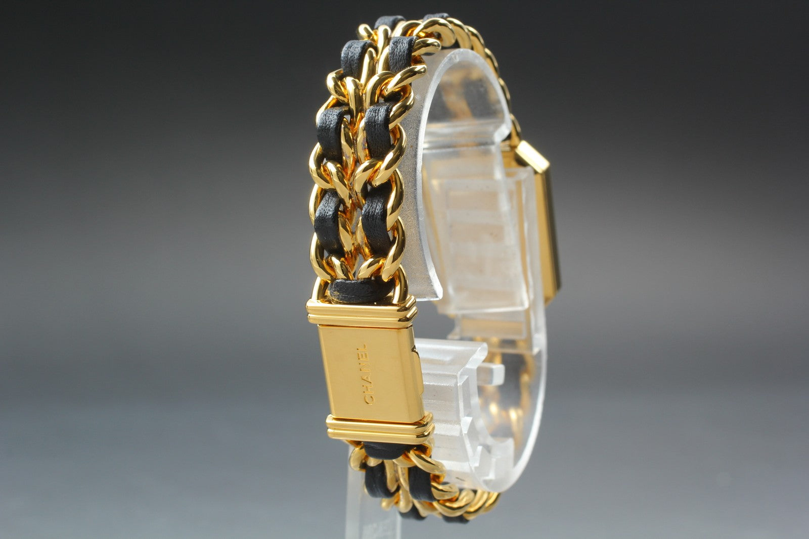 [Exc+5 Box] CHANEL Premiere L Size Black Dial 20mm Gold Quartz Women’s Watch