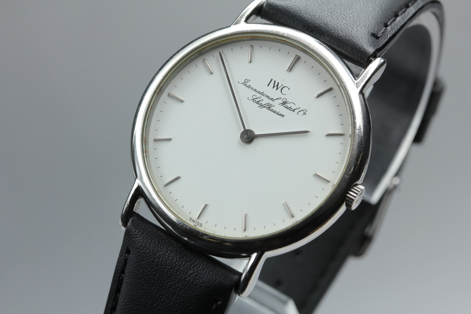 [Overhauled] IWC Portofino 3331 Cal.22105 33mm White Black Quartz Men's Watch