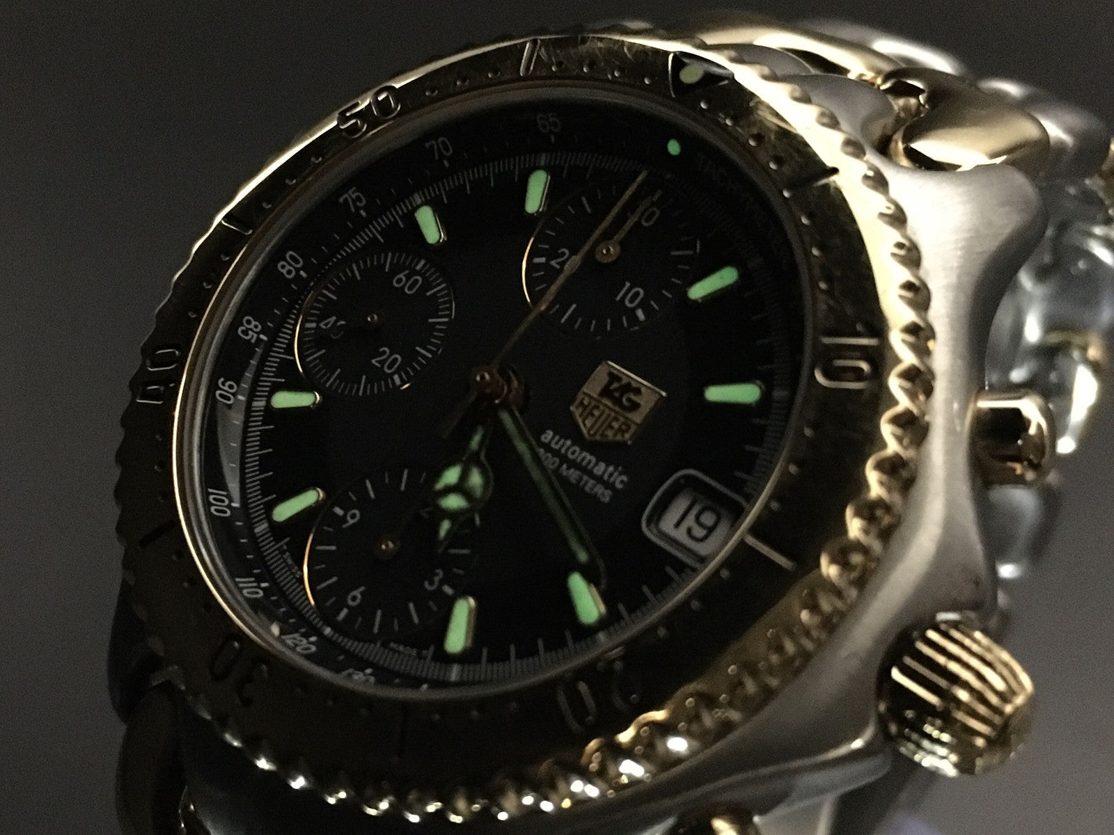 [Exc+5]Box TAG HEUER CG2121-R0 Chronograph Black Automatic Men's Watch 39mm JP