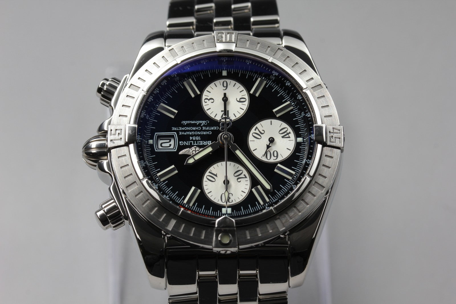 BREITLING Chronomat Evolution A13356 Chronograph Black AT 43mm Men's Watch [Box]