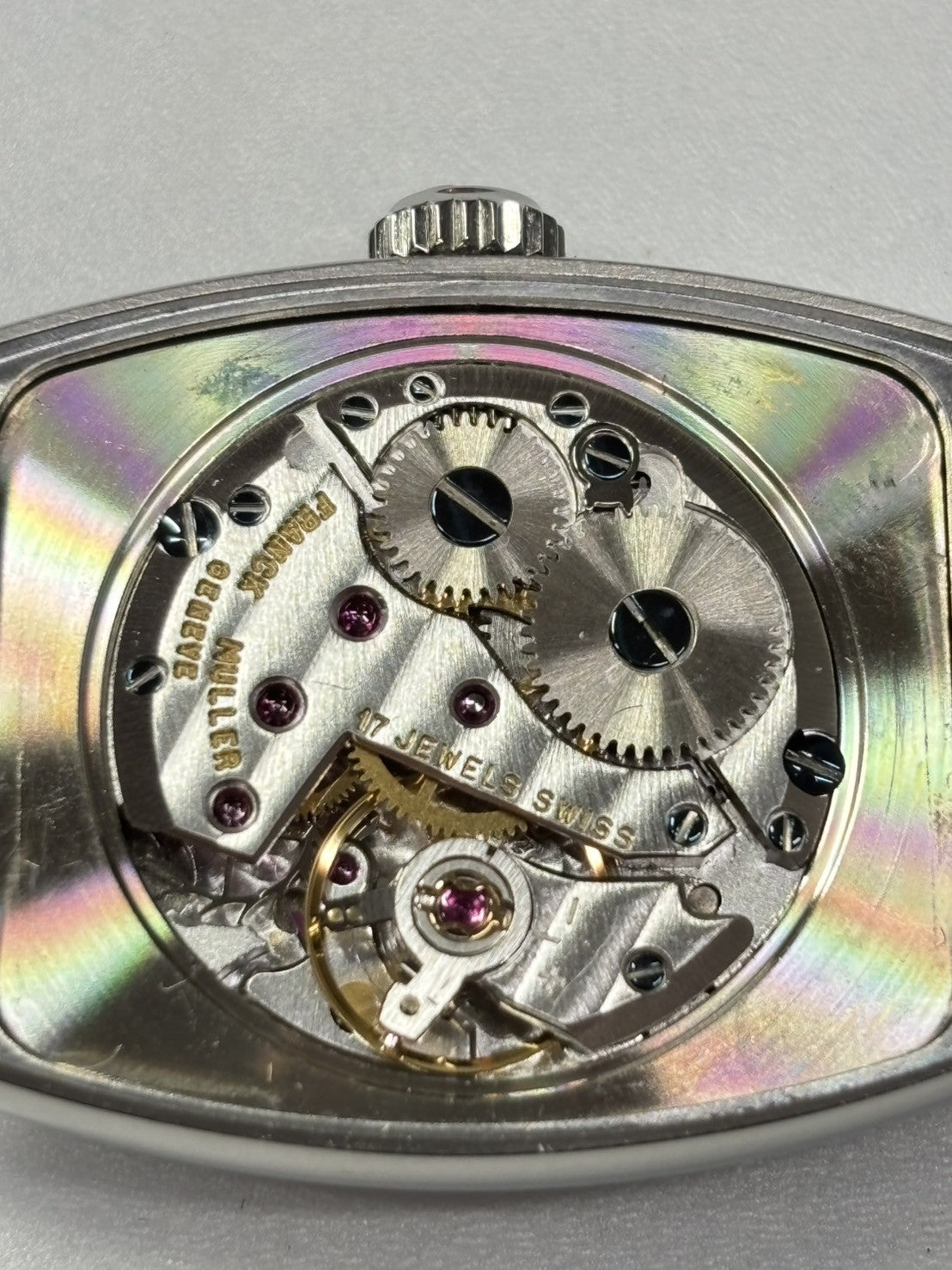 [Near MINT Box] Franck Muller Tonneau Curvex 1750S6 Silver Manual Women's Watch