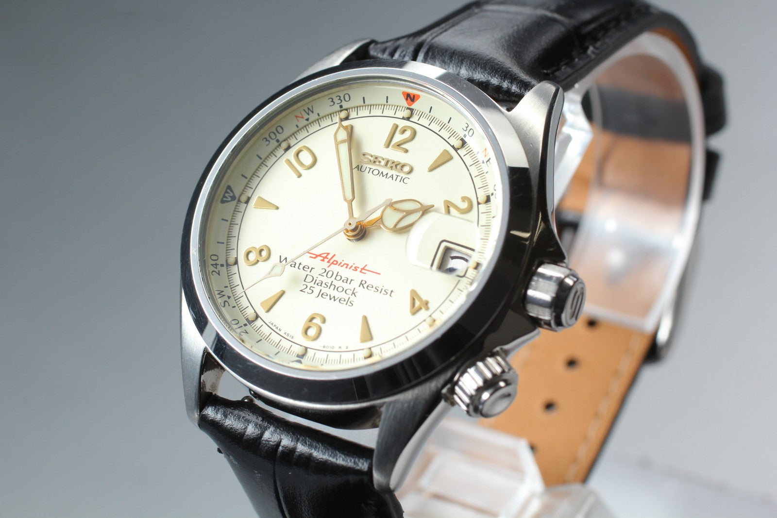 [Overhauled] SEIKO Red Alpinist 4S15-6000 SCVF007 Ivory Automatic Men's Watch