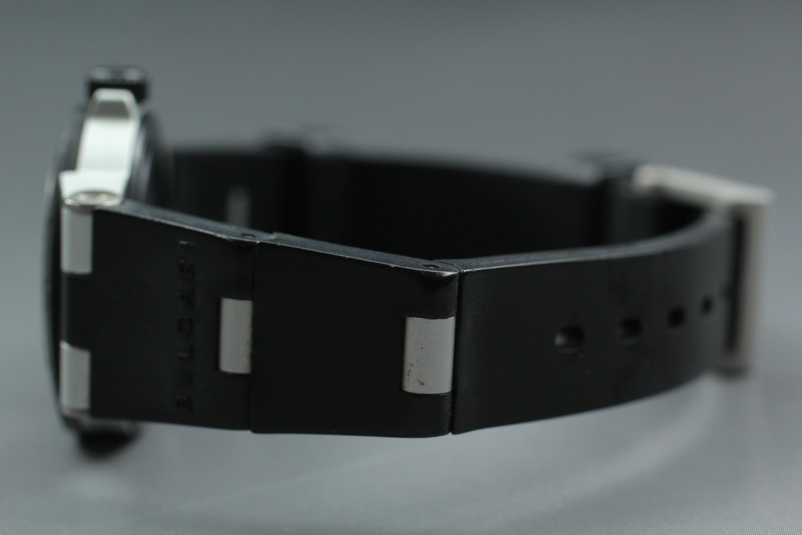 [Exc+5] BVLGARI Alminium AL29TA Silver Black 29mm Women's Quartz Watch JAPAN