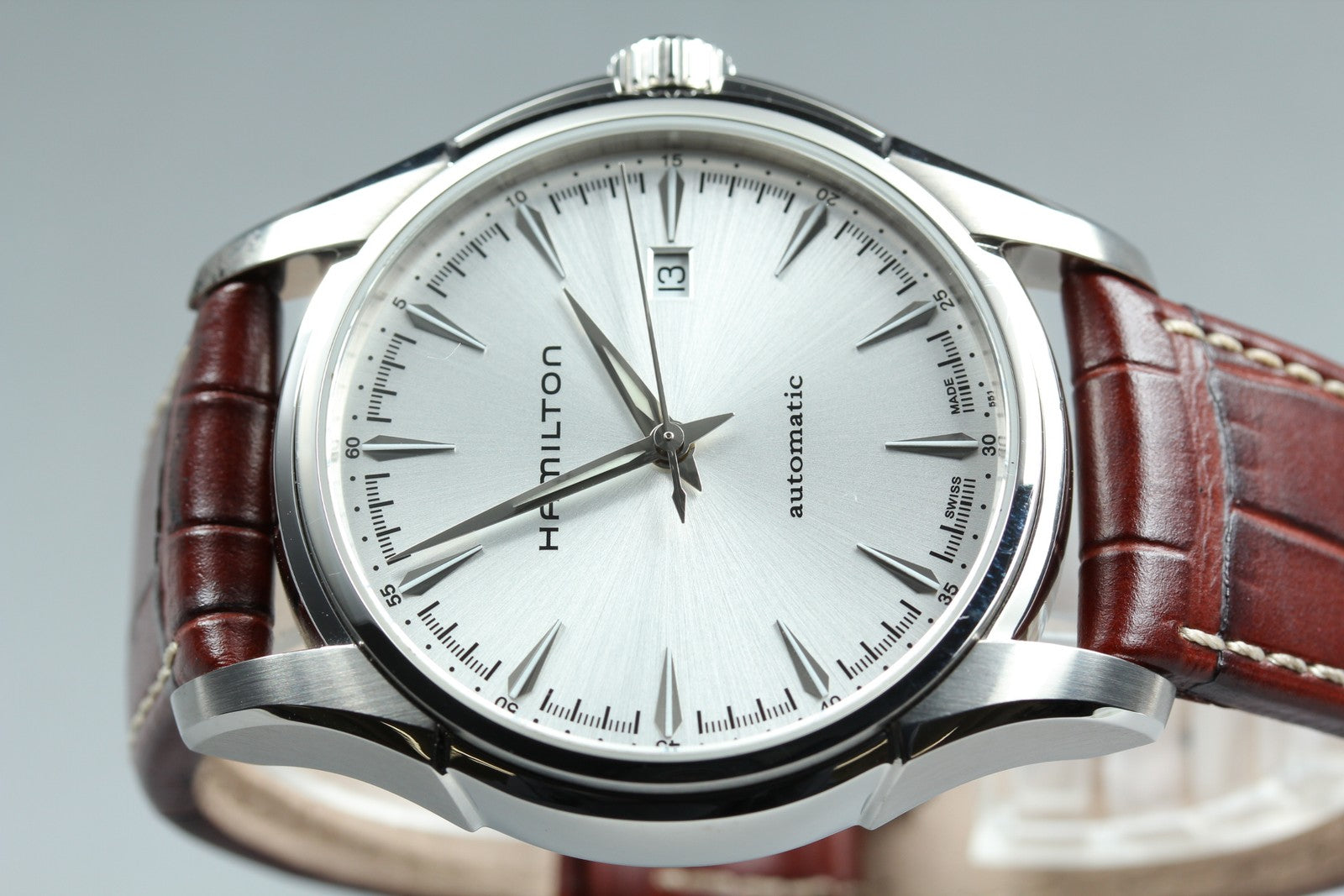 HAMILTON Jazzmaster H327150 Silver Dial Automatic Men's Watch 43mm JAPAN Box
