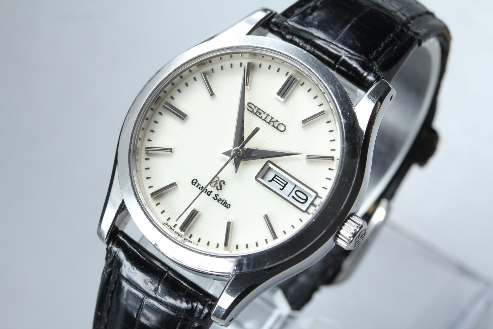 SEIKO Grand Seiko 9F83-0AB0 SBGT019 Quartz Silver Men's Watch 37mm JAPAN
