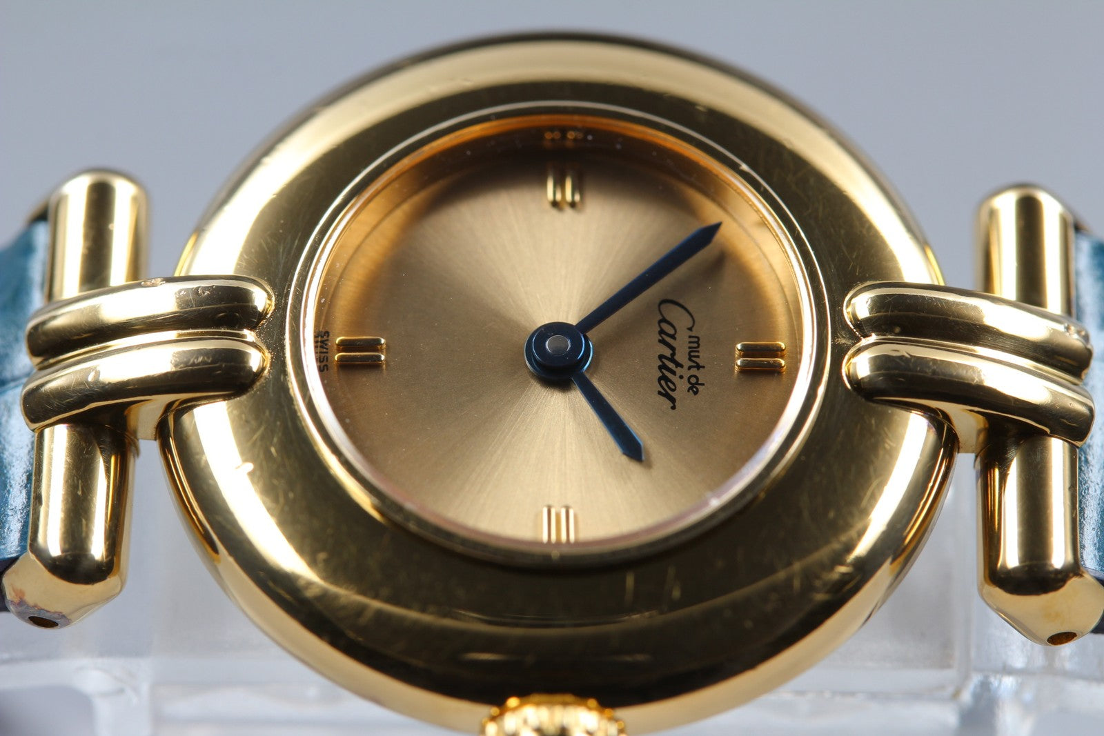 Overhauled [Exc+5] Cartier Must Colisee Vermeil 590002 Gold Women's Quartz Watch