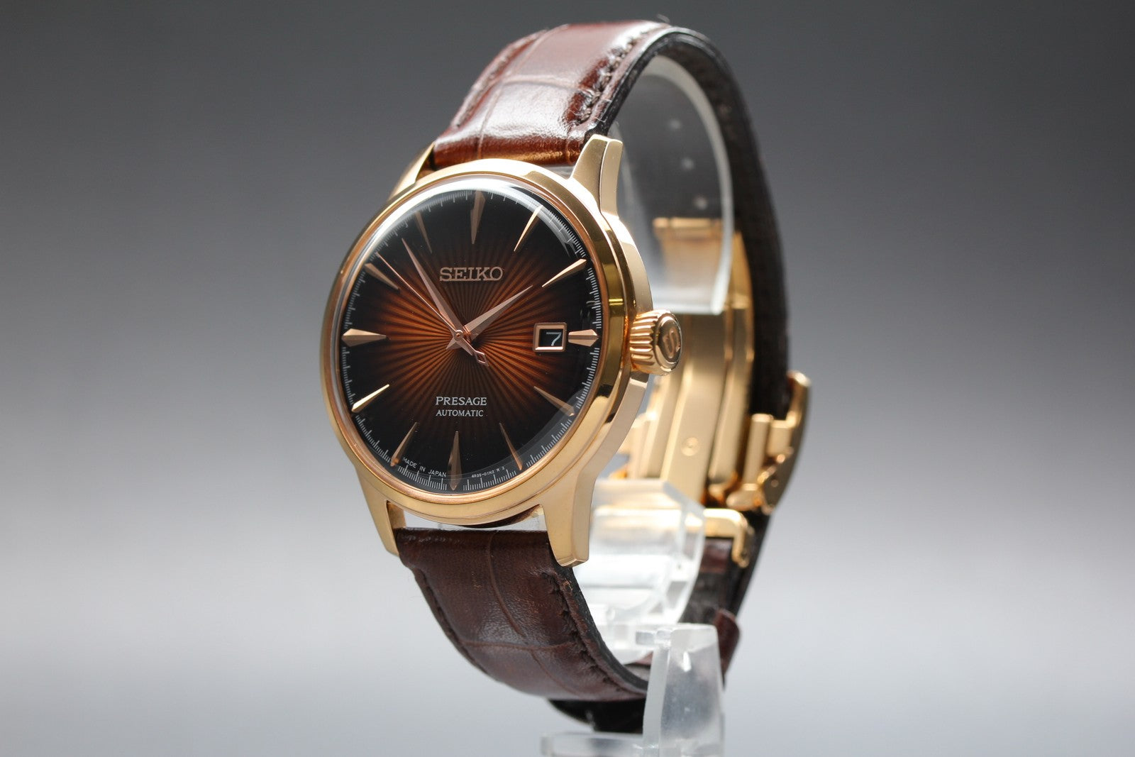 [Exc+5] SEIKO Presage 4R35-01T0 SARY078 Brown 40mm Automatic Men's Watch JAPAN