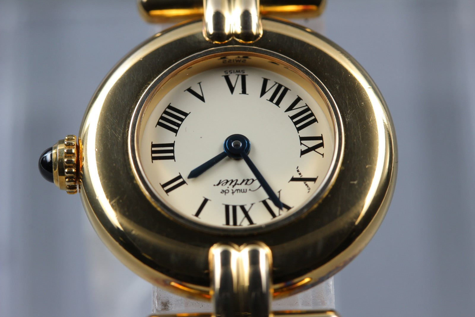 Vintage [Exc+5 Box] Cartier Must Colisee Vermeil 590002 Red Women's Quartz Watch