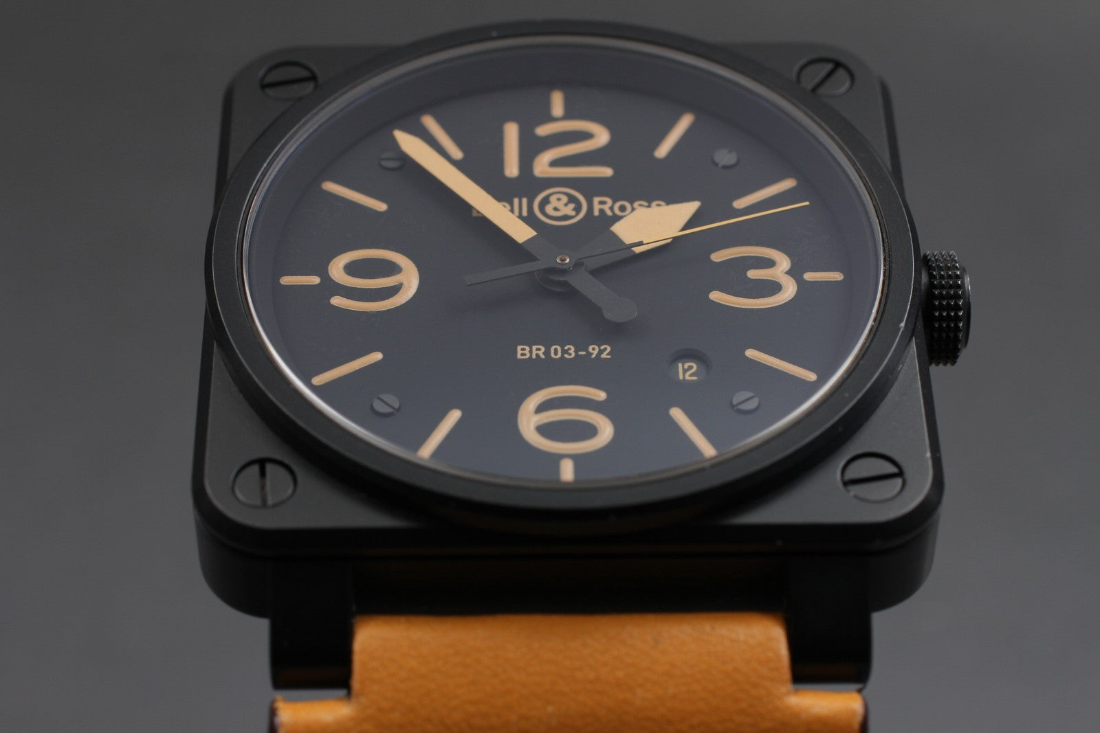 Bell＆Ross Aviation Altimeter BR03-92-S Black Automatic Men's Watch 42mm JAPAN