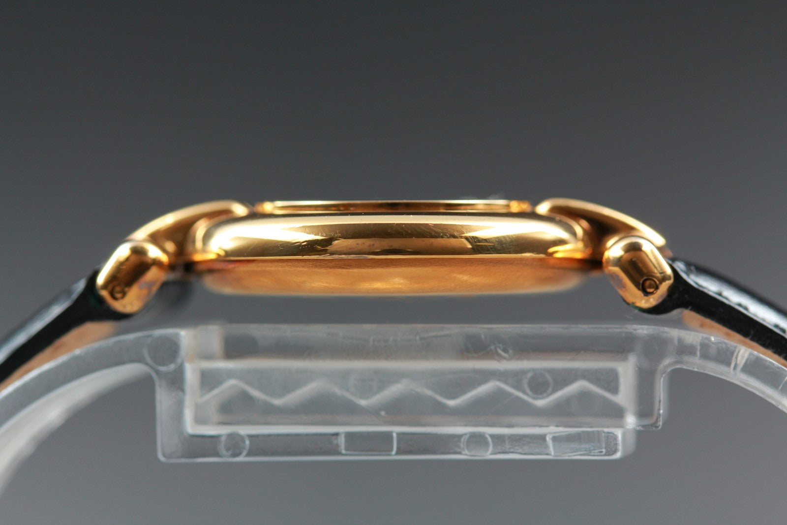 Vintage [w/Box] Cartier Must Colisee Vermeil 590002 Black Women's Quartz Watch