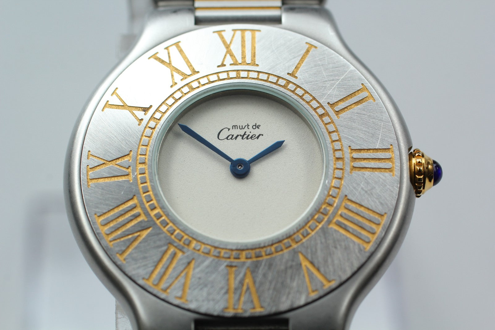 [Exc+5] Cartier Must de Cartier 21 31mm Silver Gold Unisex Quartz Watch JAPAN