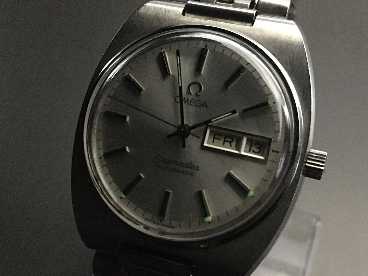 Vintage OMEGA Seamaster 166.0216 Automatic Silver Men's Watch 35mm JAPAN