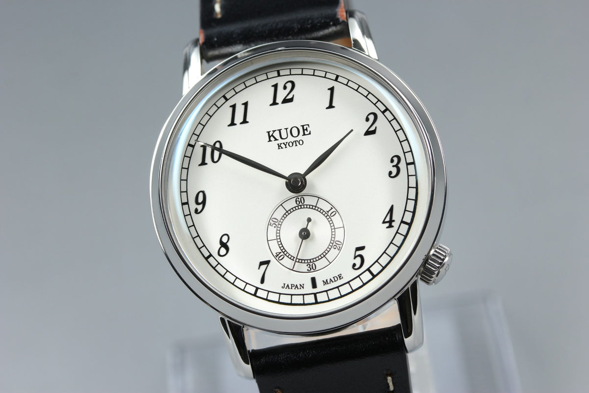 KUOE KYOTO OLD SMITH 90-007﻿ Silver Black 34mm Automatic Men's Watch JAPAN [Box]