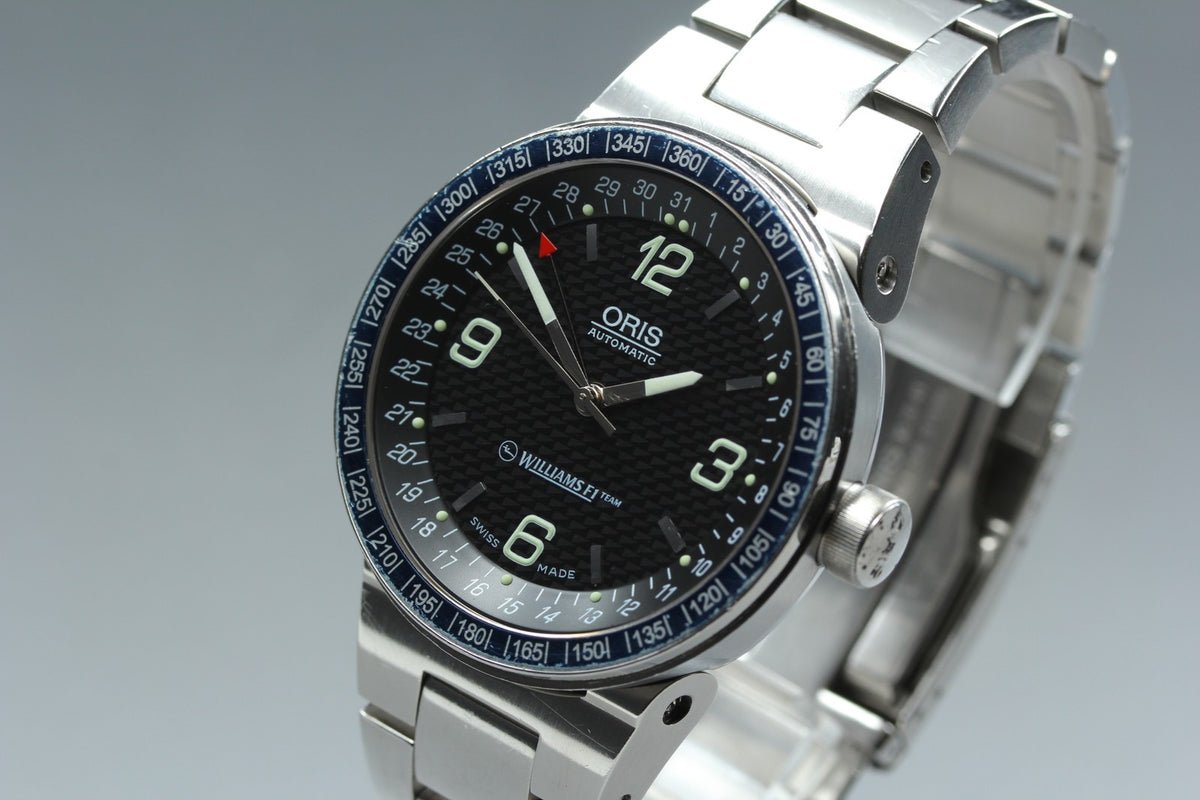 ORIS Williams F1 Team Pointer Date 7585 Automatic Men's Watch 42mm JAPAN Box