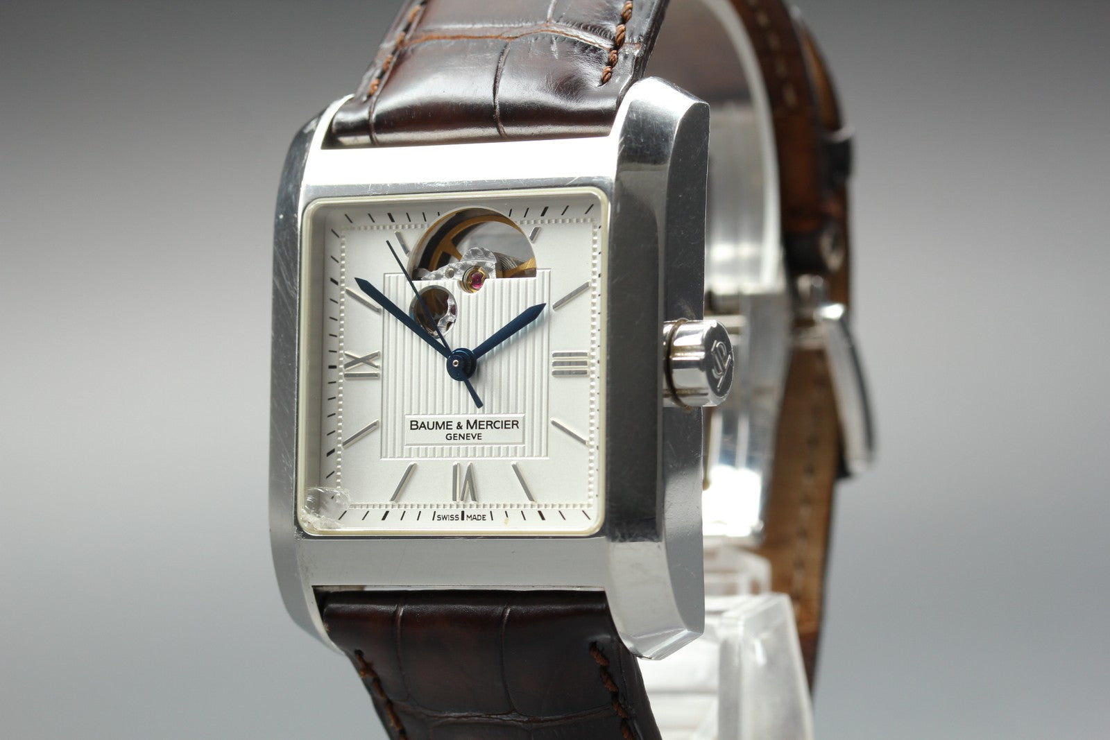 BAUME＆MERCIER Hampton 65577 Automatic White Dial Men's Watch 34mm JAPAN Exc+5