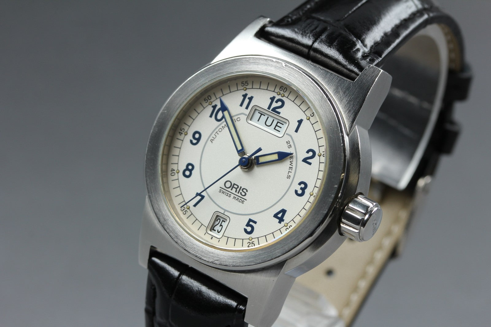Vintage ORIS Big Crown 7501 Automatic White Day/Date Men's Watch 34mm JAPAN