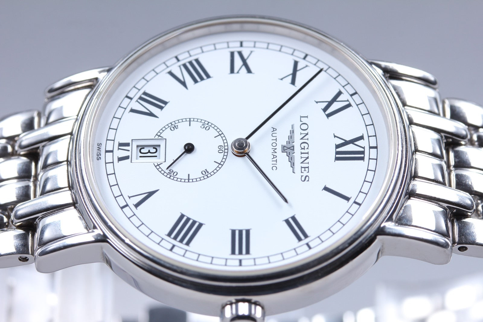 Exc+5*Box LONGINES Presence L4.805.4 White Dial Automatic Men's Watch 38mm JAPAN