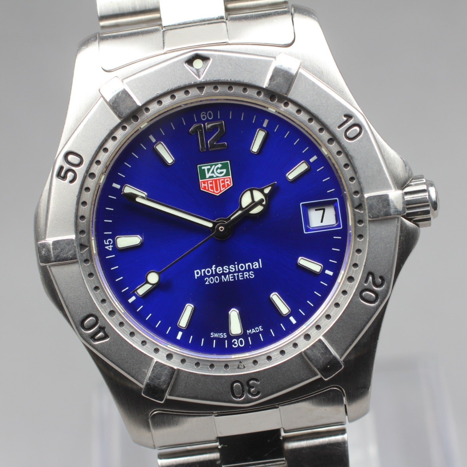 [Exc+5]Box TAG HEUER 2000 Professional WK1116 Blue Dial Quartz Men’s 38mm JAPAN