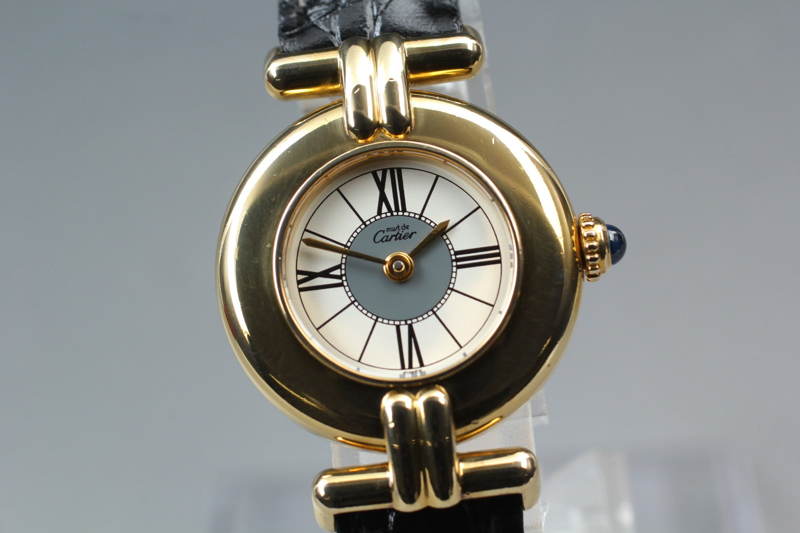 Vintage [Near MINT- Box] Cartier Must Colisee Vermeil 590002 Women's Qz Watch