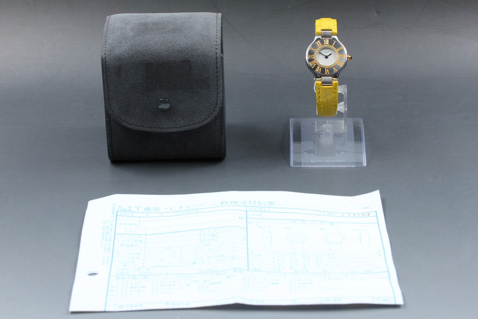 Overhauled[Exc+5] Cartier Must de Cartier 21 27mm Yellow Silver Women's Qz Watch