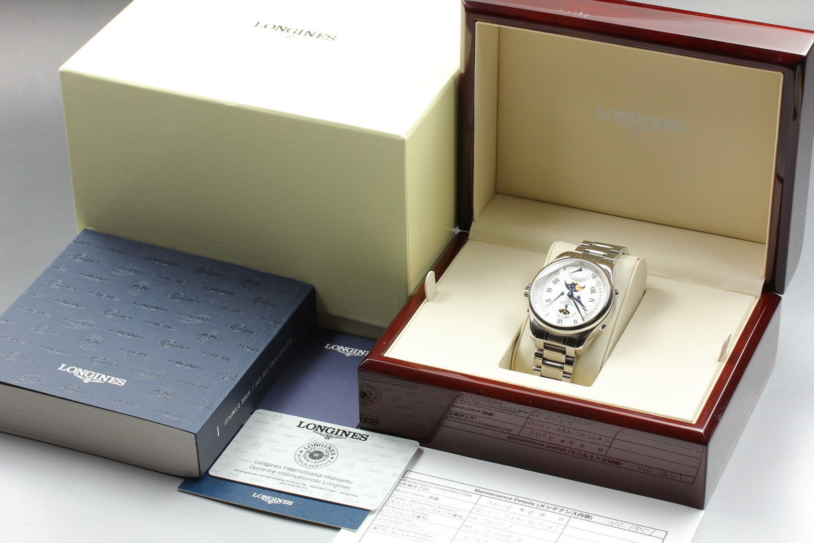 Polished Longines Master Collection Retrograde Moonphase L2.738.4 AT Men's Watch