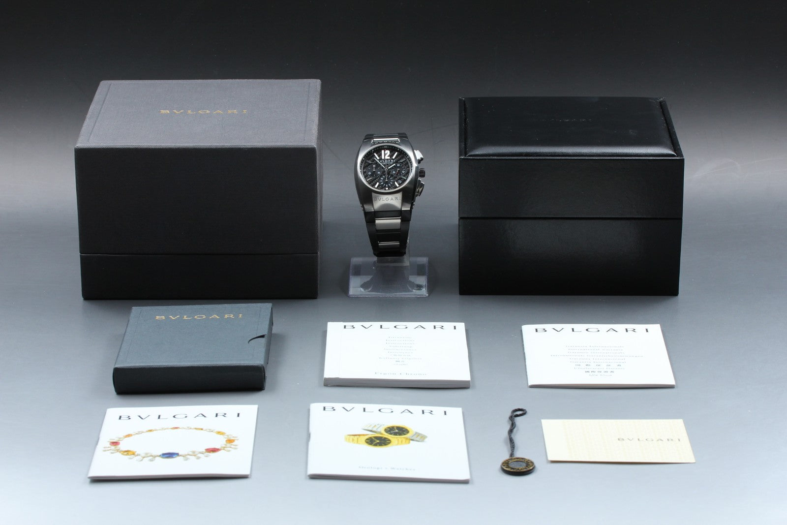 [Exc+5 Box] BVLGARI Ergon EG40SCH Black Chronograph 40mm Automatic Men's Watch