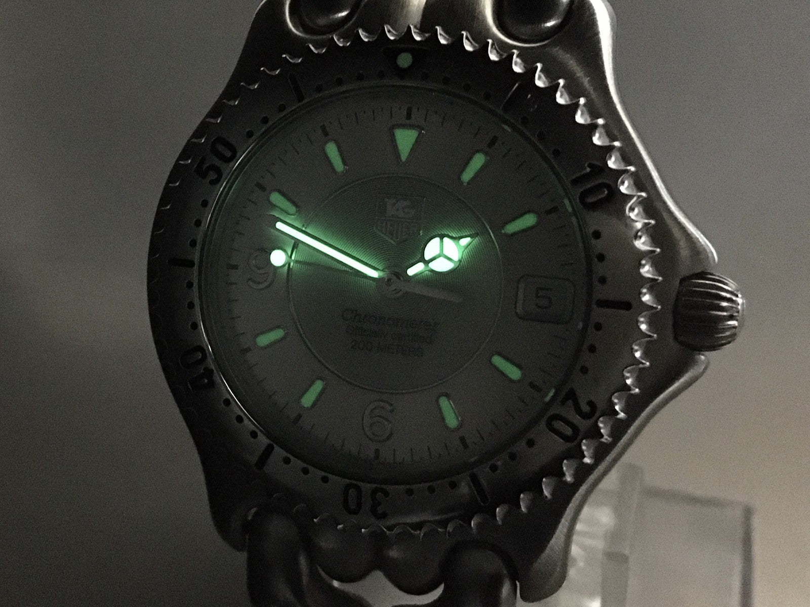 Vintage TAG HEUER SEL WG5112-P0 Automatic Silver Dial Men's Watch 36mm JAPAN Box