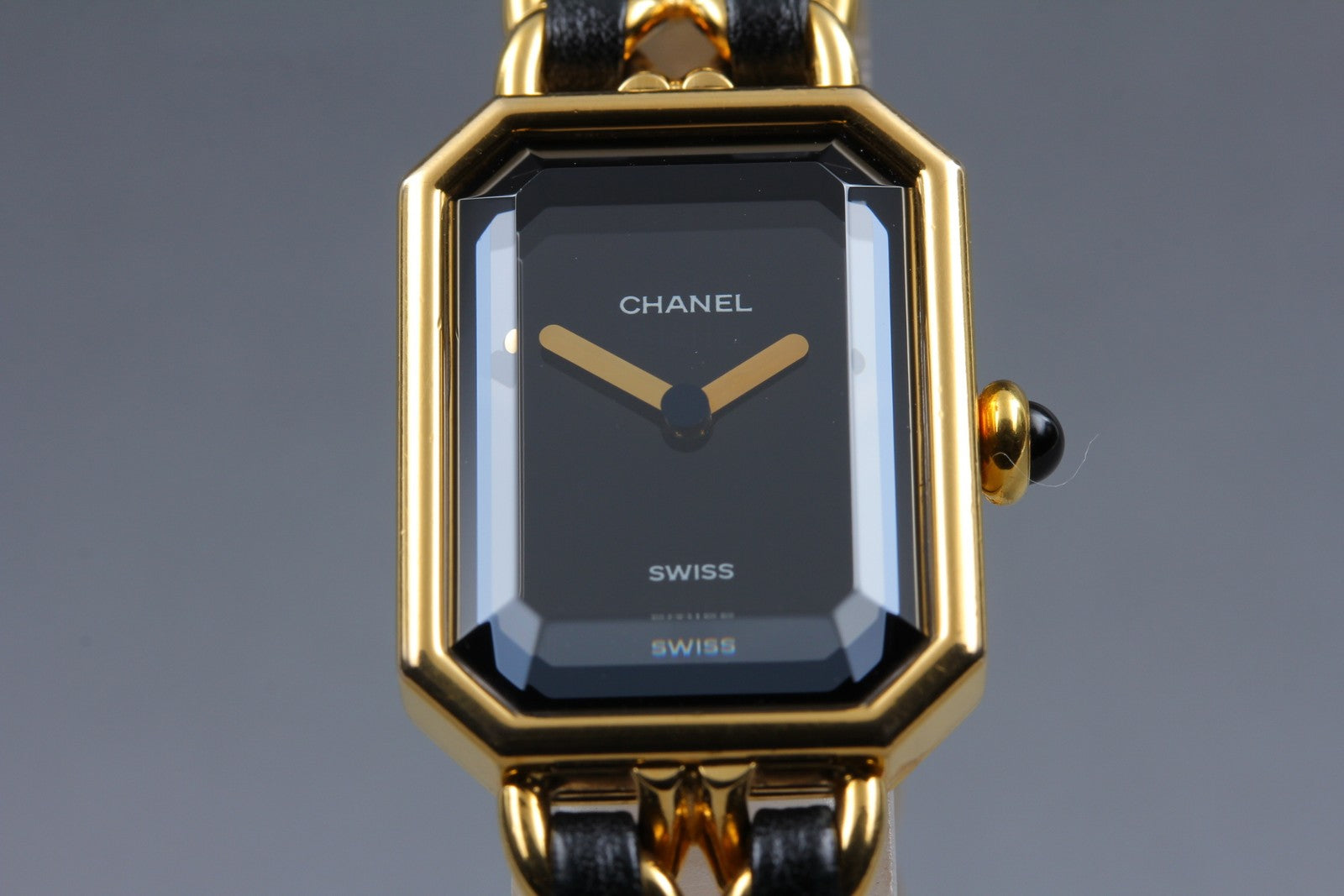 [Exc+5] CHANEL Premiere L Size Black Dial Gold 20mm Quartz Women’s Watch