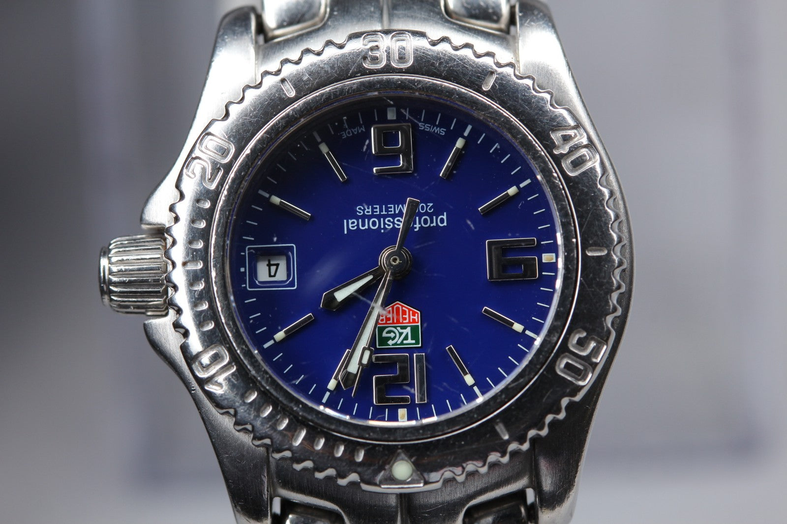 TAG Heuer Professional WT1413 Quartz Blue Dial Women's Watch 26mm JAPAN Box