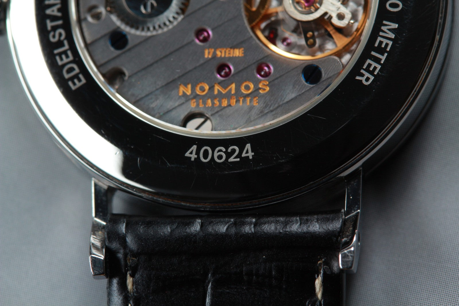 [Exc+5] NOMOS Tangente 35 Small Second 35mm Manual Wind White Black Men's Watch