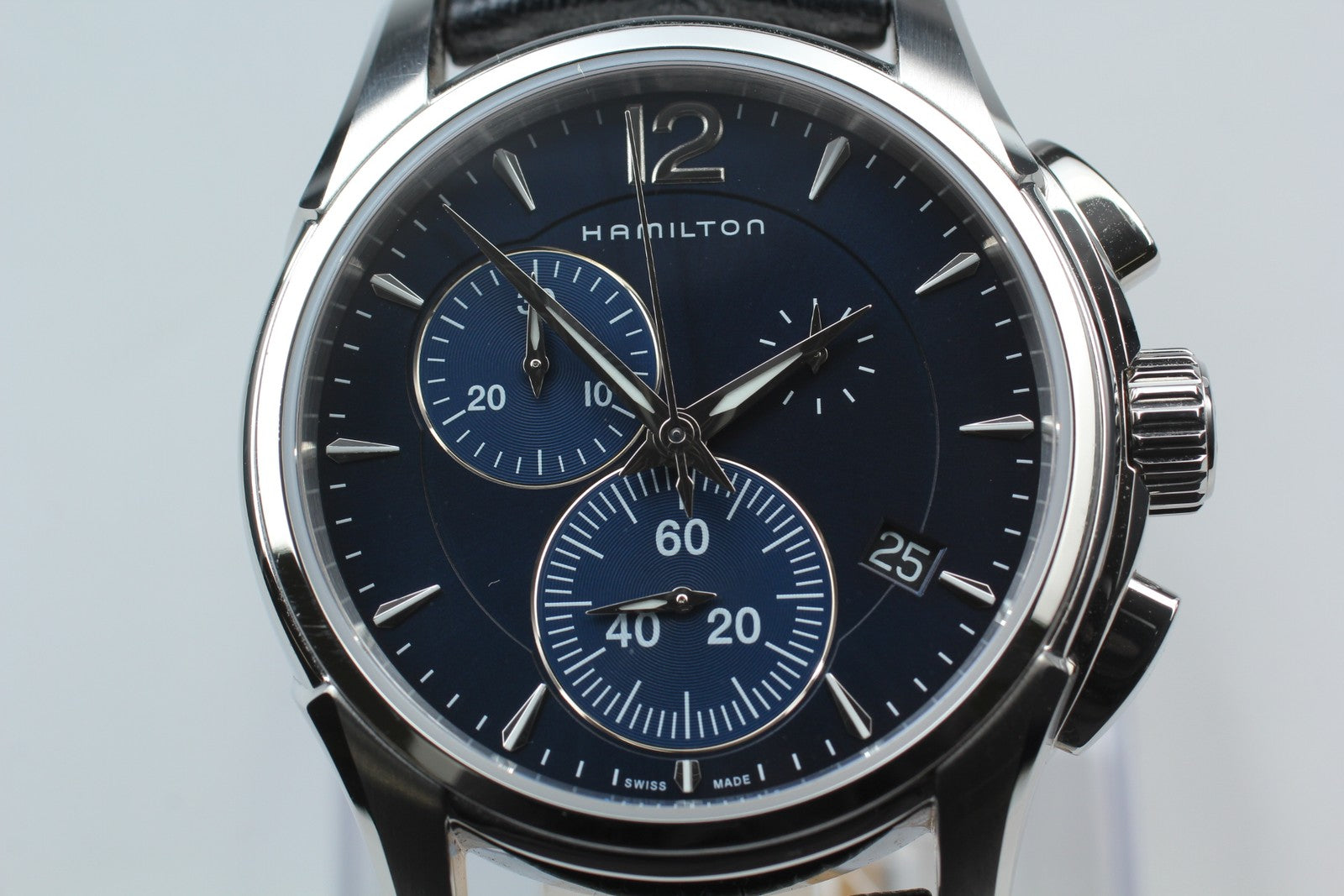 New Batt Hamilton Jazzmaster H326121 Quartz Blue Men's Watch 41mm JAPAN Exc+5