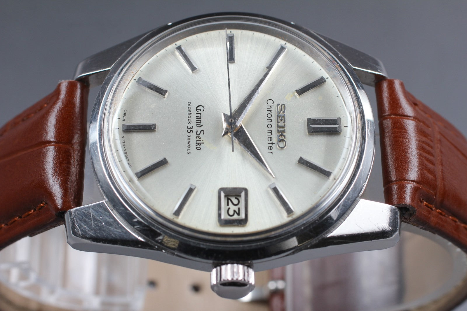 Overhauled Vintage Grand Seiko 2nd Model 5722-9990 Manual Silver Men's Watch JP
