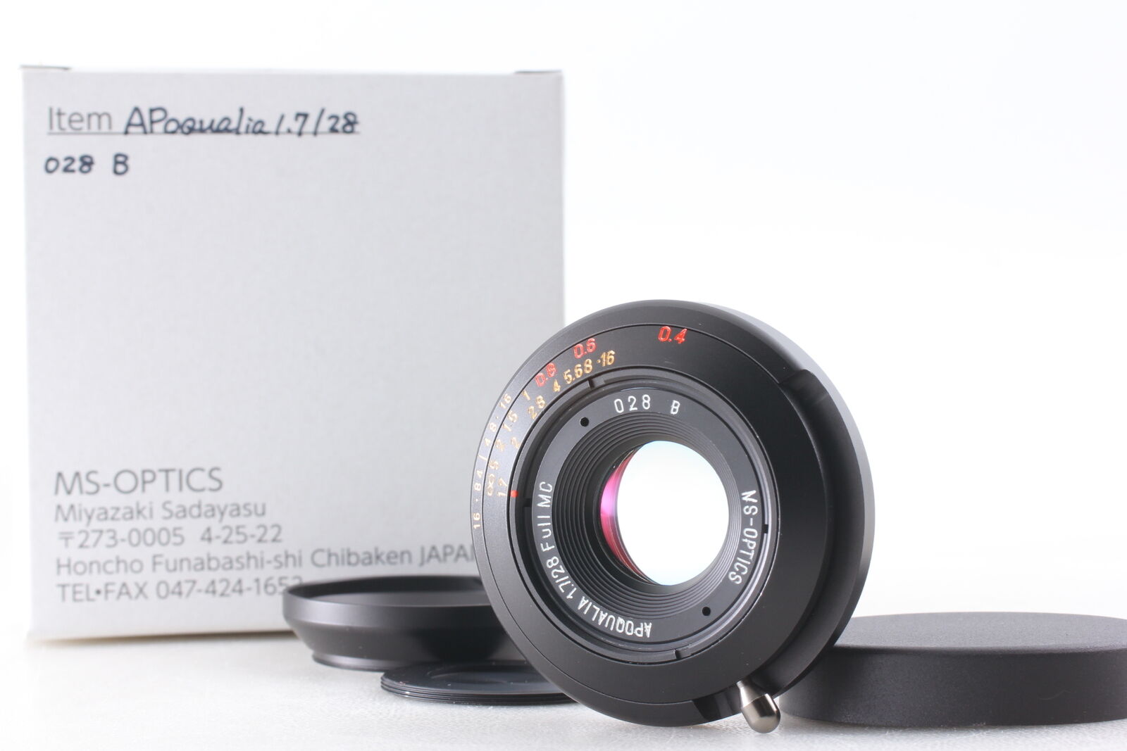 NOS Top MINT MS Optics Apoqualia 28mm f1.7 Full MC Miyazaki Leica M Lens JAPAN