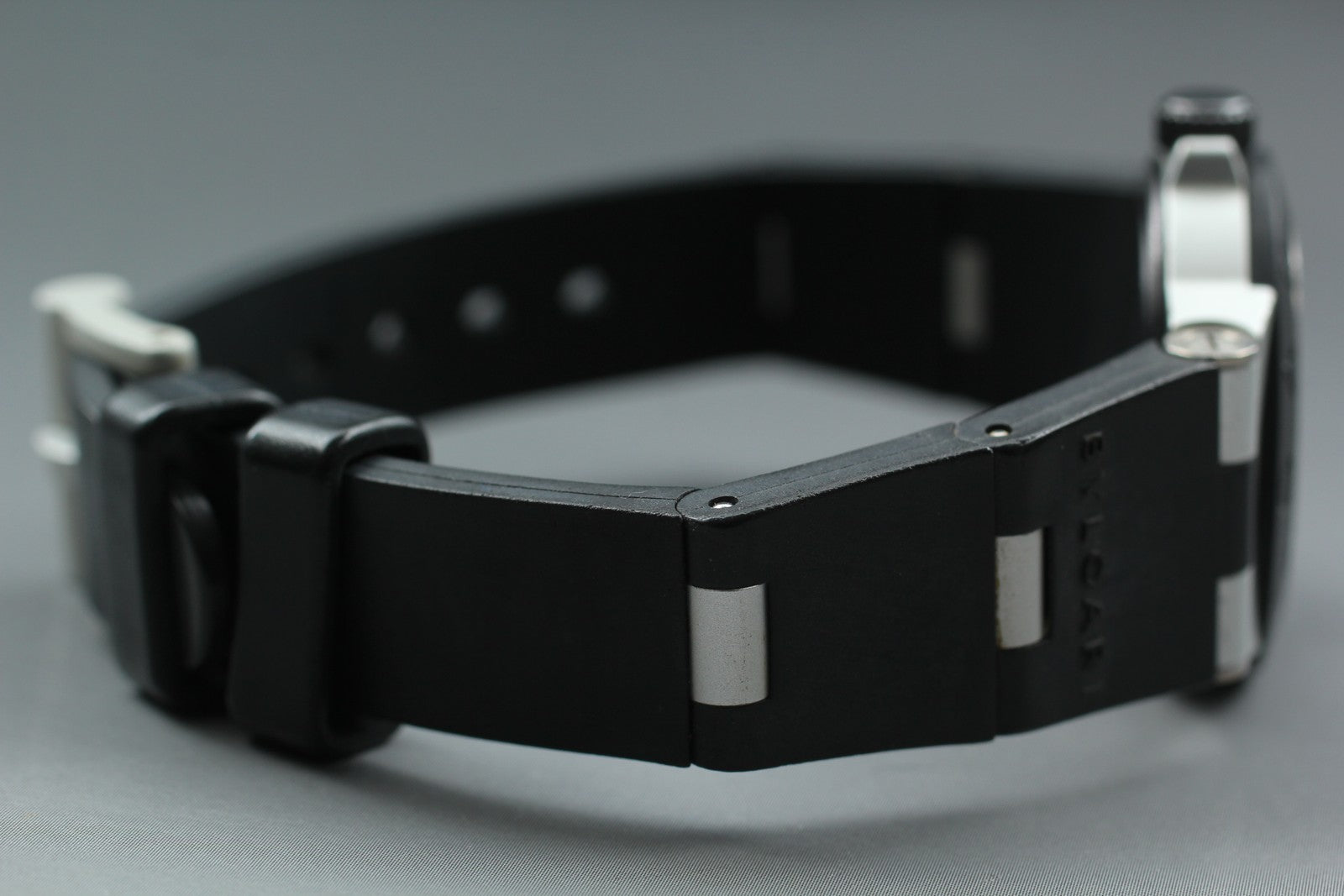 [Exc+5] BVLGARI Alminium AL29TA Silver Black 29mm Women's Quartz Watch JAPAN