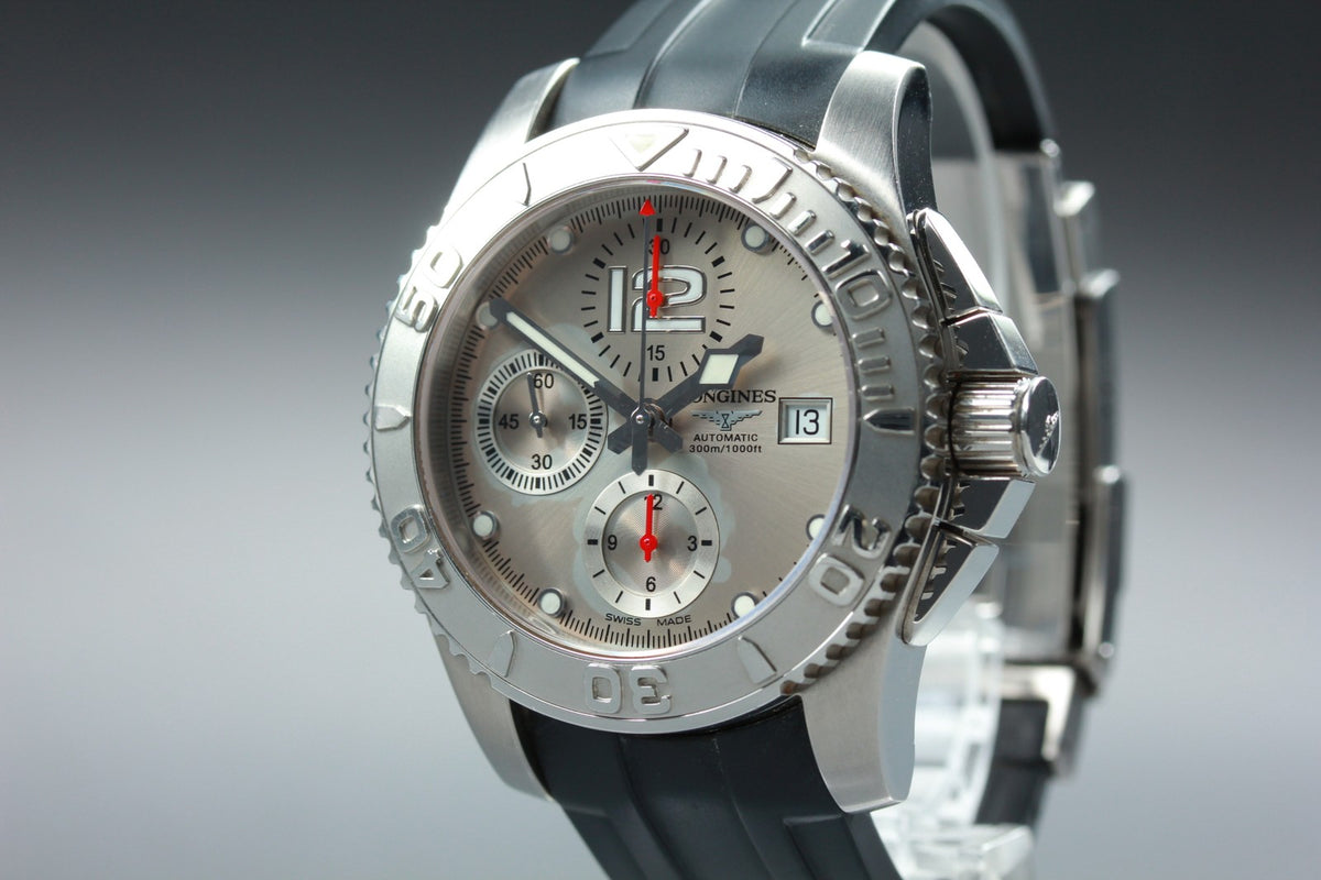LONGINES HydroConquest L3.673.4 Automatic Chronograph Men's Watch 41mm JAPAN Box