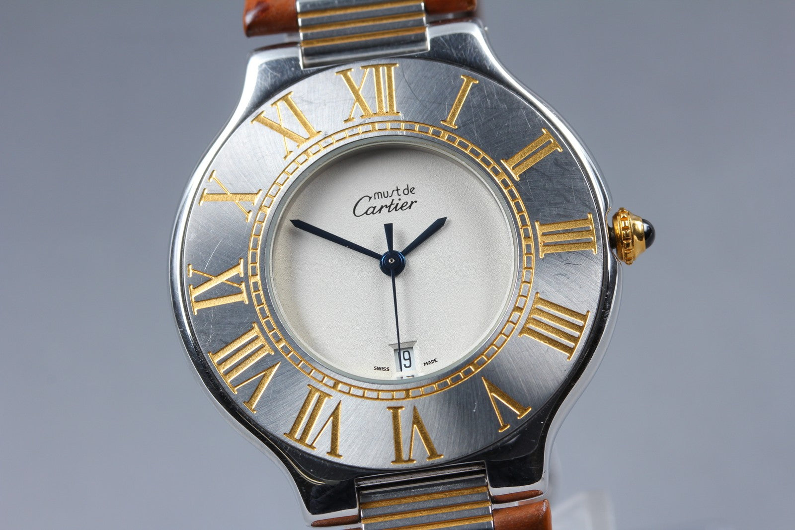 Vintage [Exc+5 Box] Cartier Must de Cartier 21 126000P 34mm Men's Quartz Watch