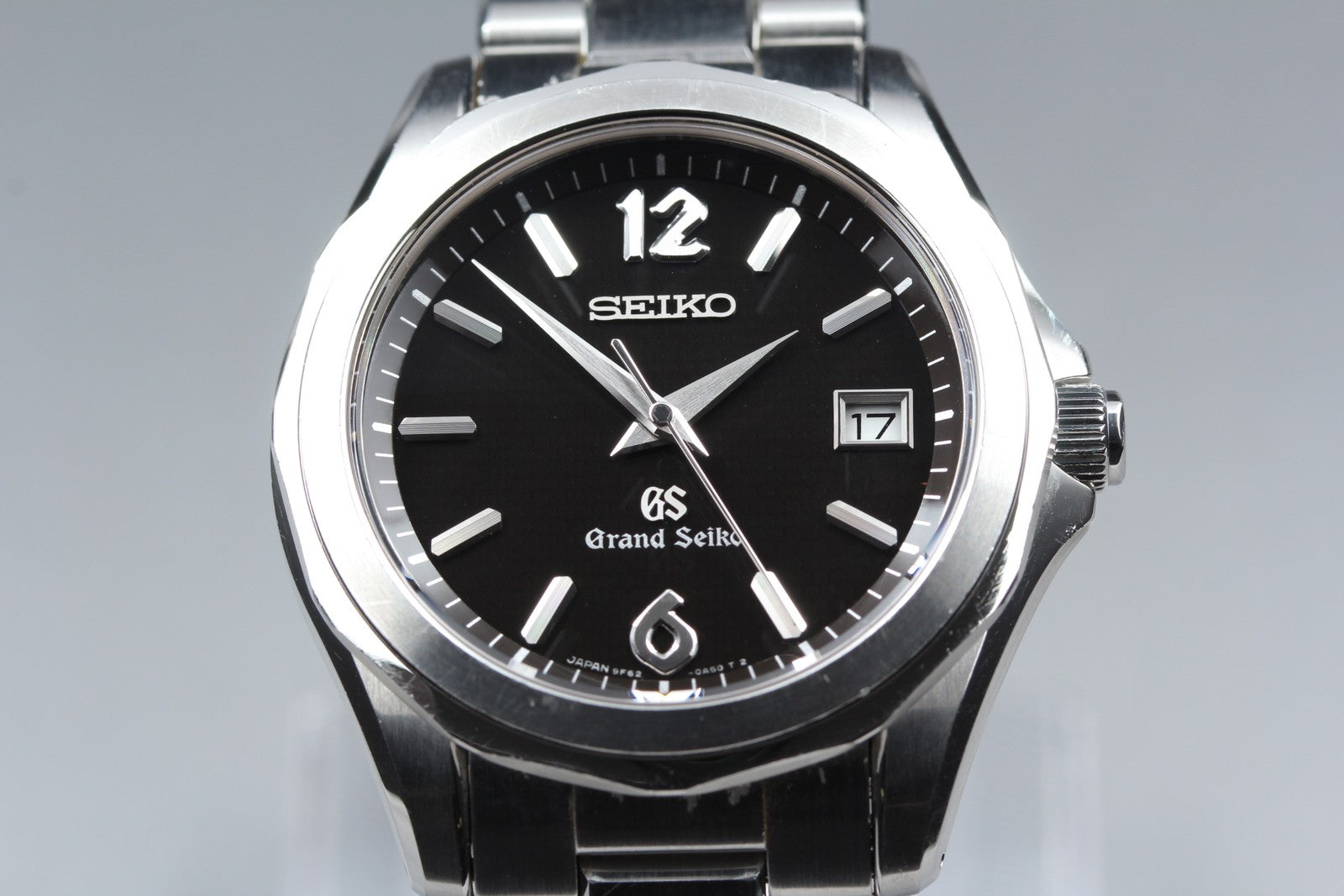 Grand Seiko GS 9F62-0A60 SBGX035 Black Dial 37mm Quartz Men's Watch JAPAN
