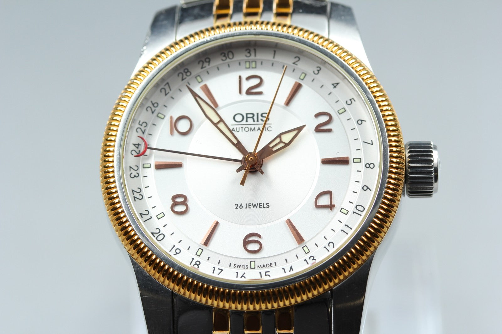 ORIS Big Crown Pointer Date 7628-43 Automatic Silver Men's Watch 39mm JAPAN Box