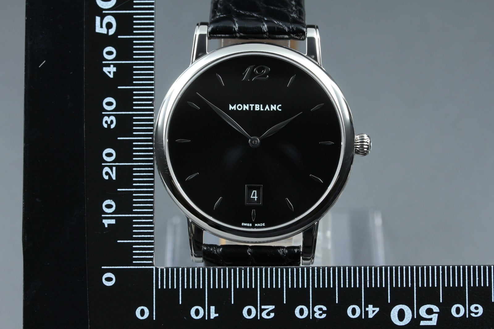 New Batt MONTBLANC Star Classic 7239 Quartz Black Men's Watch 38mm JAPAN Box