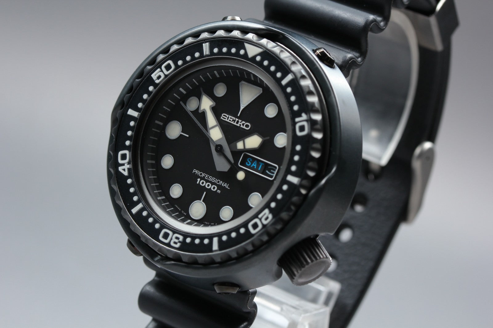 SEIKO PROSPEX MARINE MASTER 7C46-0AA0 SBBN011 Black Men's Quartz JAPAN [Box]