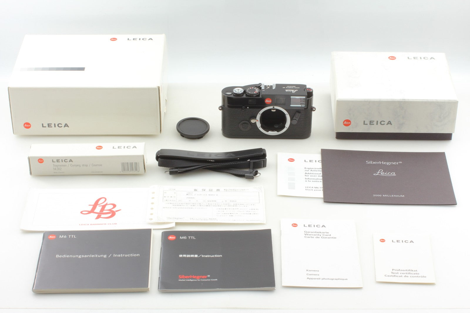 Rare 2000 Milenium [NOS Top MINT] Leica M6 0.85 TTL NSH Black Film Camera JAPAN
