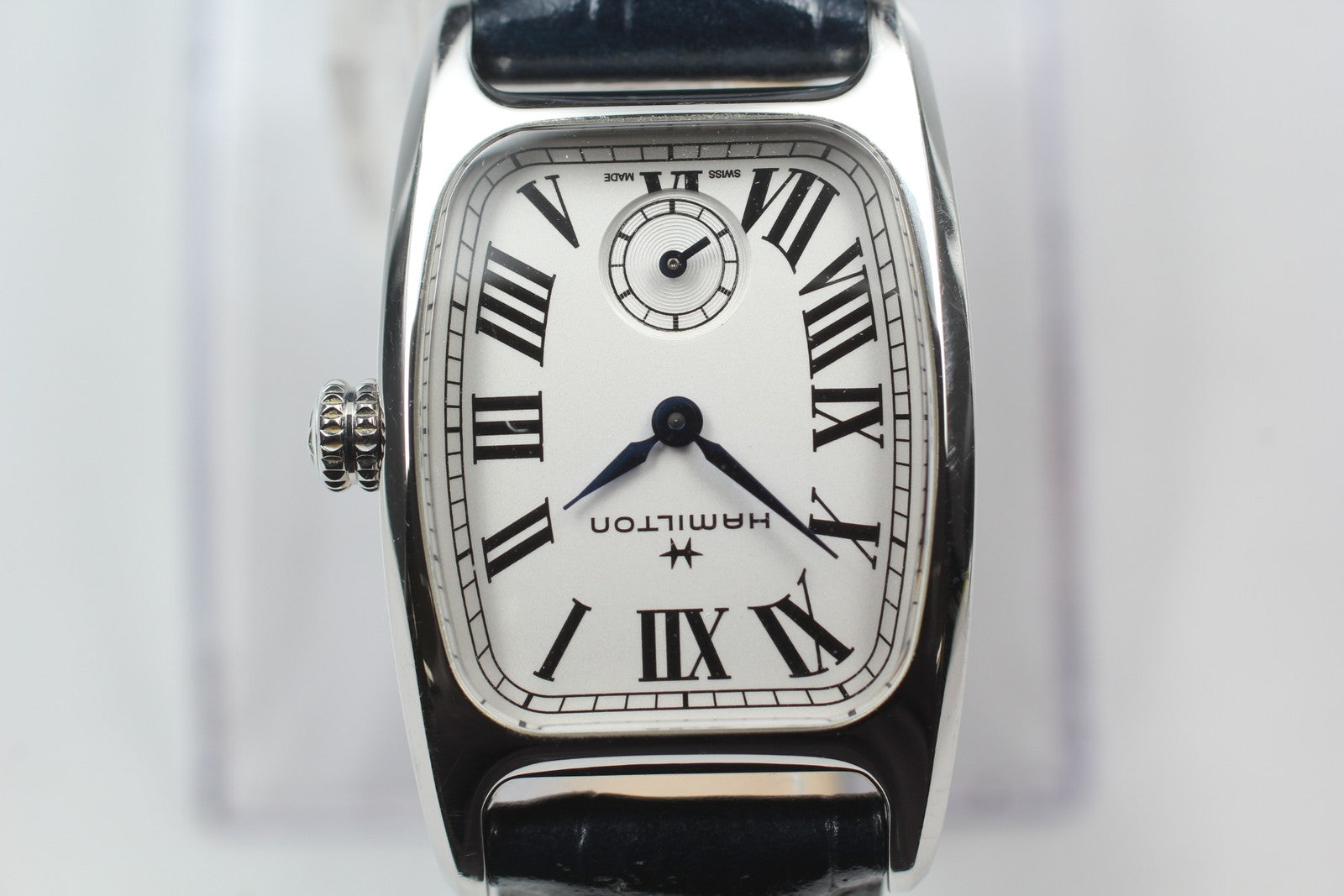 New Batt[Exc+5]Box Hamilton American Classic Bolton H133210 QZ Watch 24mm JAPAN
