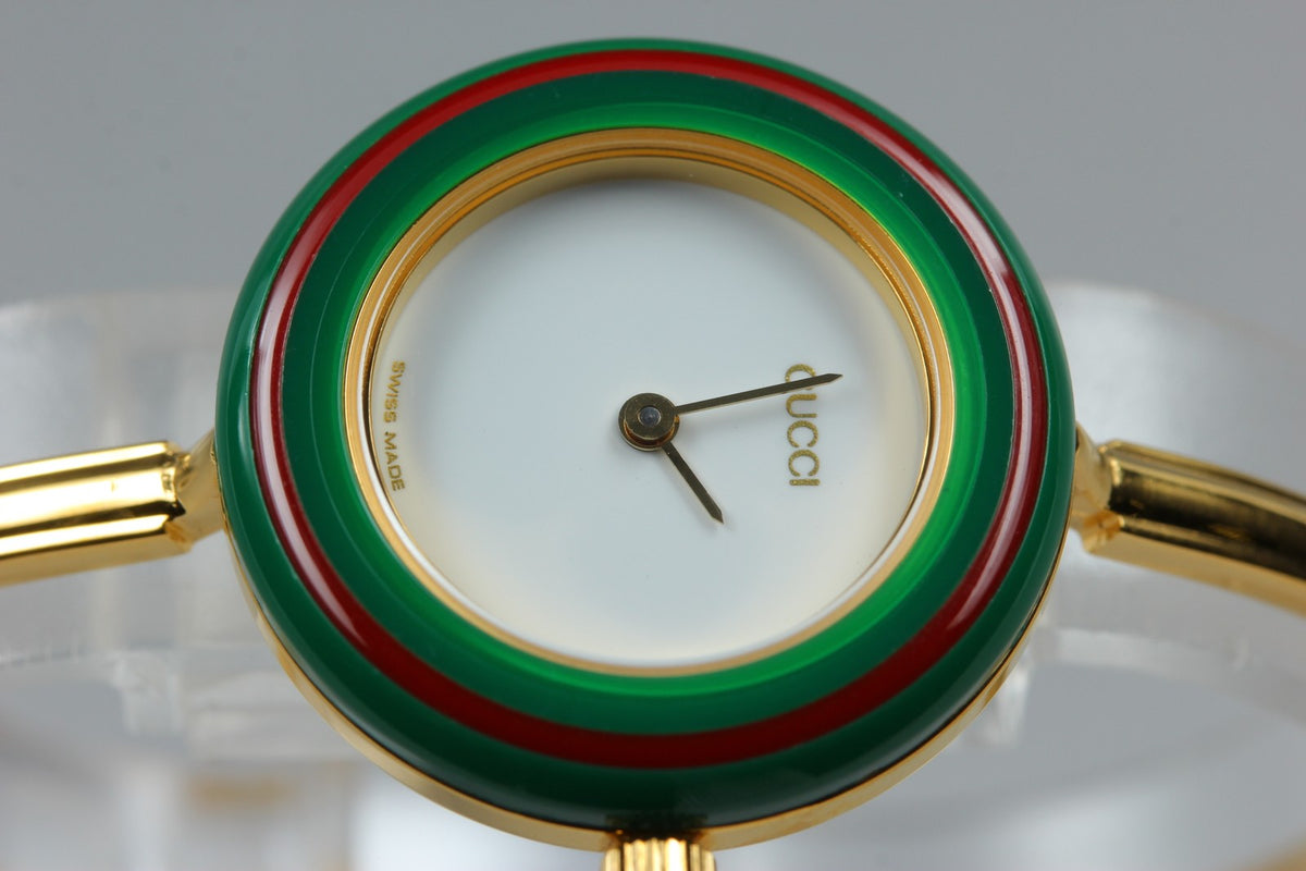 New Batt GUCCI Change Bezel 11/12.2 12Color Quartz Women's Watch 25mm JAPAN Box