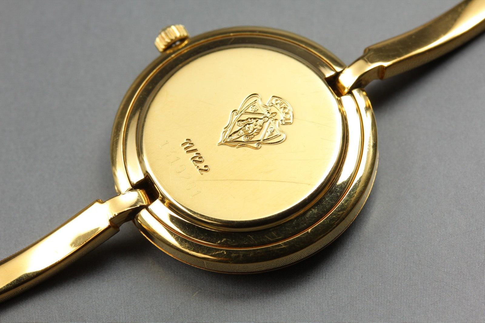 [Overhauled] Gucci Change Bezel 11/12.2 Gold Bangle Women's Quartz Watch Vintage