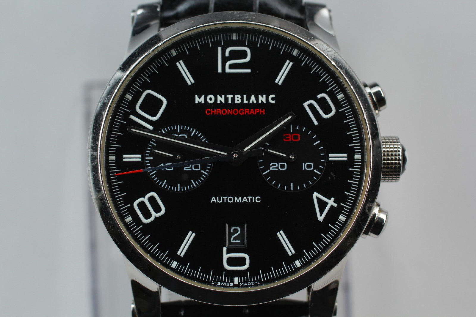 MONTBLANC Timewalker 7069 Automatic Chronograph Black Men's Watch 43mm JAPAN