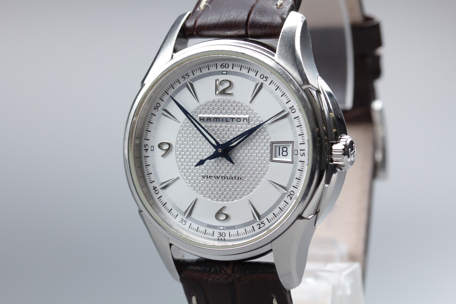 HAMILTON Jazzmaster Viewmatic H324550 37mm Silver Automatic Men's Watch [Box]