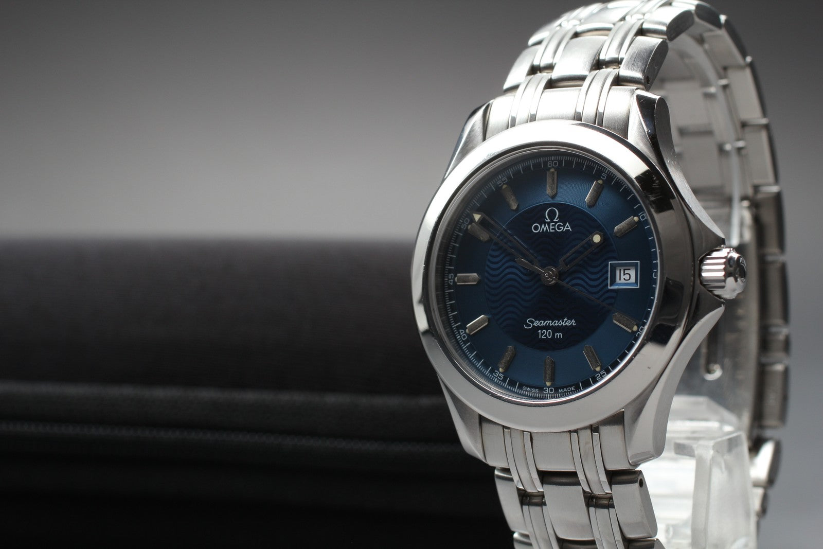 Overhauled[Exc+5] OMEGA Seamaster 120m 2511.81 Cal.1538 36mm Blue Qz Men's Watch