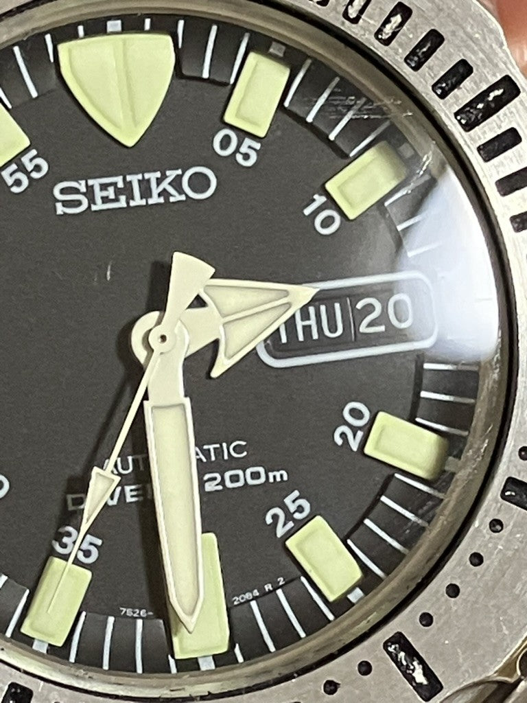 [Exc+5]Box SEIKO 7S26-0350 SKX779 Divers Black Monster Automatic Men's Watch JP